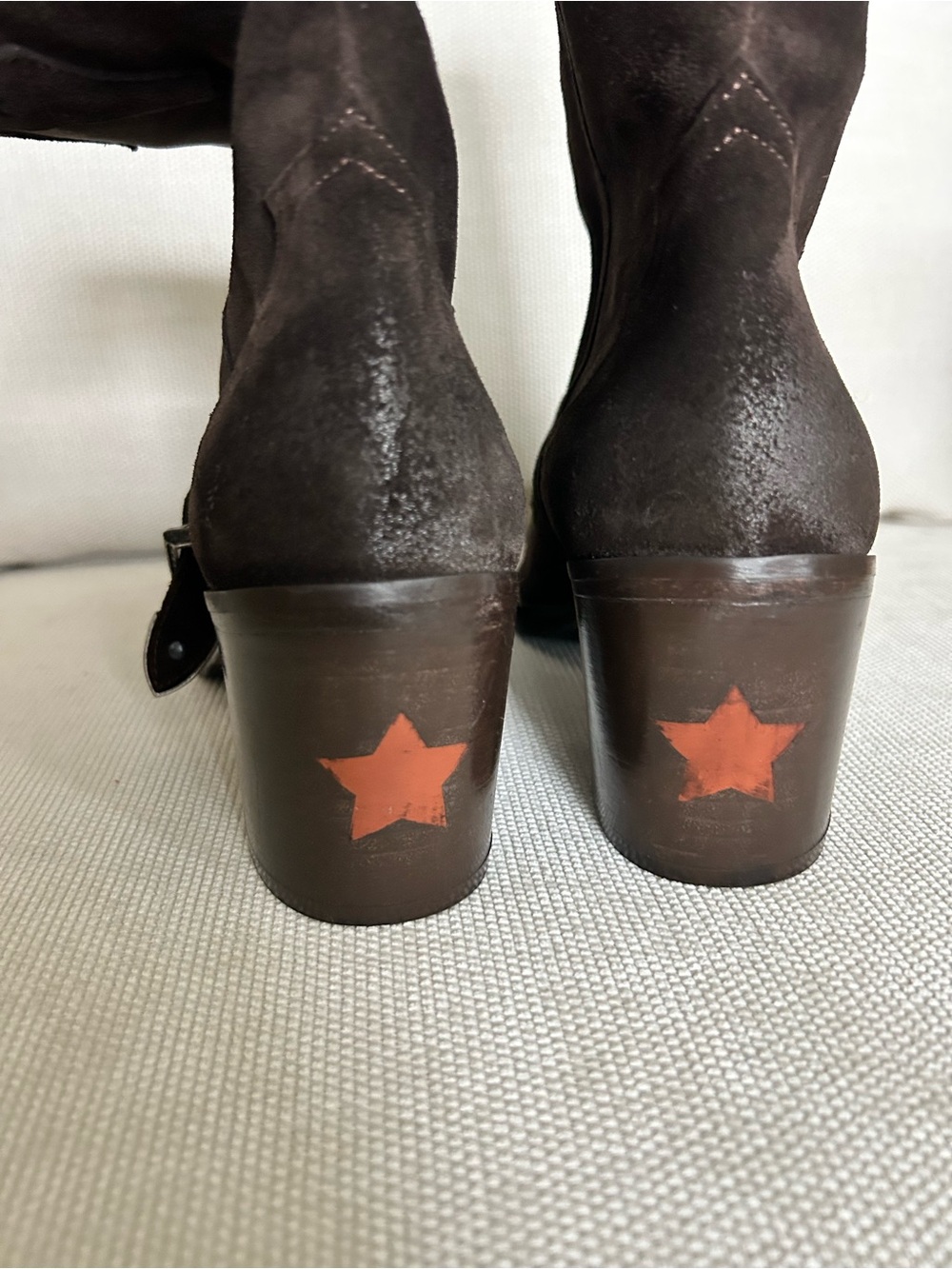 New Free People Lady Lonestar Western Suede Boots - Picture 7 of 9